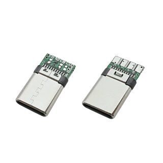 USB-C Stecker mit Lötanschlüssen