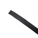 1 m Geflechtschlauch PET schwarz, 4 mm