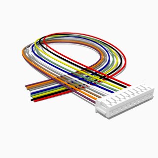 JST ZH Stecker mit 25 cm Kabel, 10 polig, AWG 28, UL1571