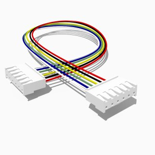 Kabel mit zwei JST VH Buchsen 20 cm 6 polig, AWG 22, UL1007