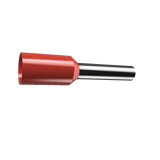 Isolierte Adernendhülsen rot, 8 mm, 1,5 mm², 100er Pack
