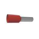 Isolierte Adernendhülsen rot, 9 mm, 1,5 mm²,...