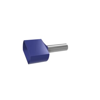 Isolierte Doppeladernendhülsen blau, 8 mm, 2 * 2,5 mm², 100er Pack