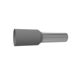Isolierte Adernendhülsen grau, 9 mm, 1,5 mm², 100er Pack