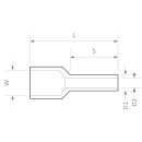 Isolierte Doppeladernendhülsen grau, 8 mm, 2 * 0,75...
