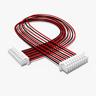Micro JST Kabel mit zwei Molex PicoBlade Buchsen 5 cm 10 polig, AWG 28, UL1007