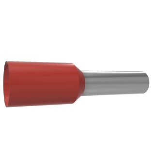 Isolierte Adernendhülsen rot, 8 mm, 2,5 mm², 100er Pack