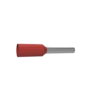 Isolierte Adernendhülsen rot, 8 mm, 1,5 mm², 100er Pack