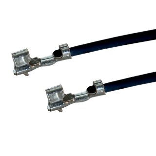 Litze mit zwei Crimpkontakten für JST PH Buchse, UL1007, AWG 26, 20 cm, schwarz