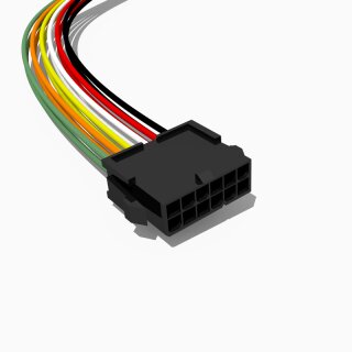 Molex Mini-Fit JR Stecker mit 30 cm Kabel, 2x6 polig, AWG 18, UL1007