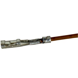 Litze mit einem Crimpkontakt für Harwin M20 Buchse, UL1571, AWG 26, 30 cm, braun