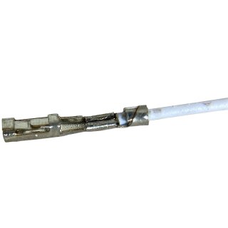 Litze mit einem Crimpkontakt für Harwin M20 Buchse, UL1571, AWG 26, 30 cm, weiß