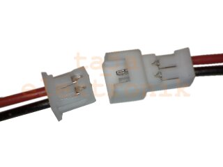 Kabelset der Serie Micro JST mit je 10 cm Kabel 2 polig, AWG 28, UL1571